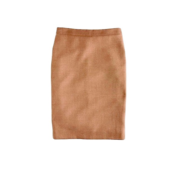 J. Crew No. 2 Pencil Skirt Camel Tan Wool 00 XXS XS - Picture 3 of 7